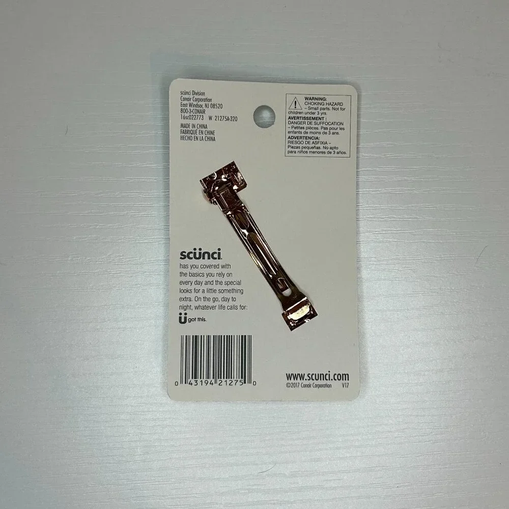 NWT triple diamond barrette (gold or silver) - Picture 4 of 4